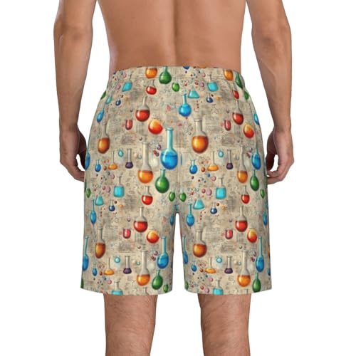 Chemistry Print Print Stylish Beach Shorts Swim Trunks Lightweight Breathable Summer Outdoor Activities3