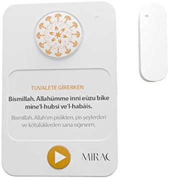 Juego de dos unidades audibles con sensor de movimiento islámico para entrar y salir del baño