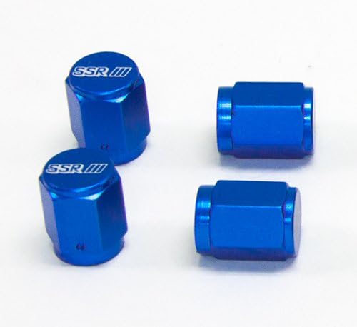 SSR Wheels GT Aluminum Valve Stem Caps w/Magnet (Blue) (Set of 4) 1SB2DD100B0