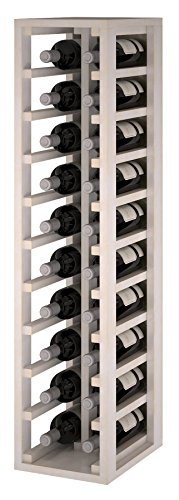 SMH LINE Portabottiglie Da 56 Posti In Legno Di Pino | Scaffale Per Vino Fai Da Te | Naturale E Modulabile Per Cantina O Soggiorno
