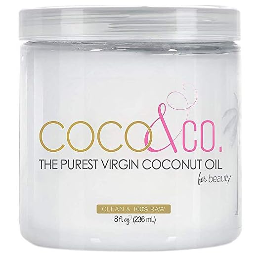 100% RAW Coconut Oil for Skin & Hair, Clean Beauty Grade, Pure and Organic Extra Virgin by COCO & CO. 8 Fl Oz (Pack of 1)