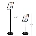 Adjustable Heavy Duty Pedestal Sign Holder Floor Stand, Sign Stand Poster Stand, Standing Floor, 8.5 x 11 inch, Vertical & Horizontal View, Outdoor Indoor Standing Display Sign Holders Aluminum Black