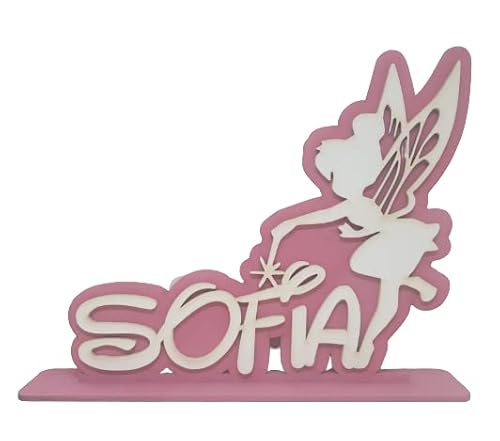 Nombre de madera personalizado Campanilla. Habitación infantil Producto artesanal.