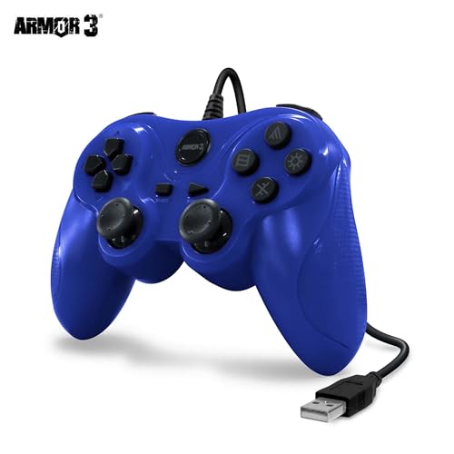 Image of Armor3 inchNuplay inch Wired Game Controller for PS3 (Blue)