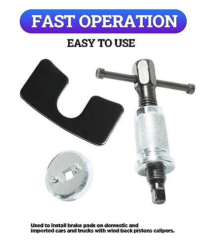 Zlirfy 786DSSCFBTZZ002 Brake Caliper Piston Rewind Tool,Car Accessories Car Rear Brake Pad Wind Back Tool For Disk Brake Pad,Right Handle Set Brake Caliper Wind Back Tool For Replacement Of Rear Brake Pad thumb #3