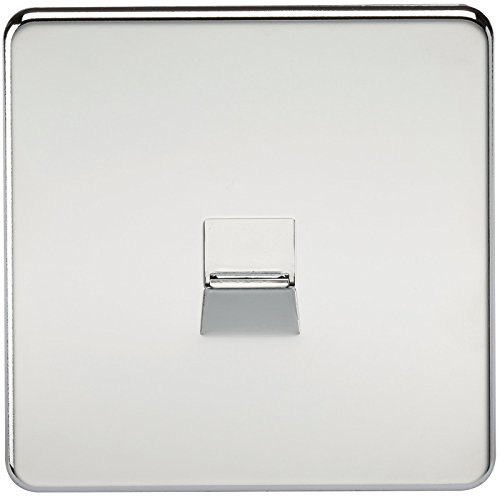 Image of Knightsbridge SF7300PC Screwless Telephone Master Socket, Polished Chrome, Set of 10 Pieces