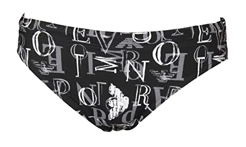 Low Brief All Over Logo Slip 52 uomo da bagno nero