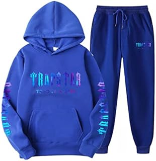 LIAOPUFUS Trapstar Tracksuit for Men Sport Jogging Print 2 Pieces Hoodies and Pants Fall Winter
