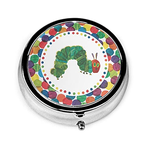 ピルケース 薬ケース 円形 ピルボックス はらぺこあおむし 絵本 錠剤ケース 3段分割 薬入れ 薬ポーチ ガムケース 薬ストレージ サプリメントケース 習慣薬箱 収納ケース 収納ボックス コンパクト 小物入れ み忘れ防止 携帯用 旅行 出張