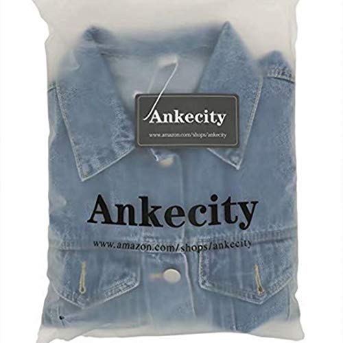 Ankecity Women's Boyfriend Denim Jackets Oversized Blue Jean Coats Long Sleeve #TOP7