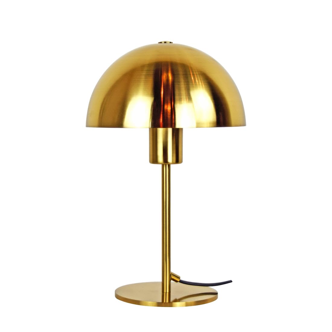 CINDERELLA Siena Gold Mushroom Shaped Table Lamp – Small Steel Dome Lamp with Shiny Gold Finish, 32cm Height x 20cm Diameter