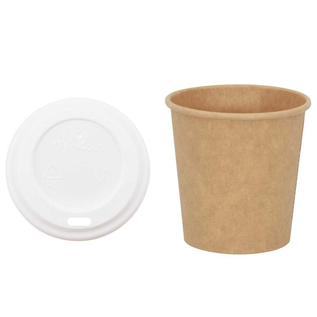 Lot de 1000 gobelets jetables en carton avec couvercles, 100 ml, pour café et thé, anti-fuite pour les déplacements, les fêtes et le bureau