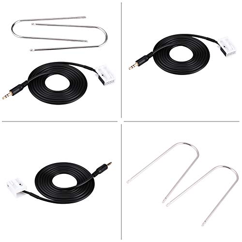 Depisuta Cable Aux con Herramientas de Eliminación de Radio Adecuada para 307 308 407 C2 C5, Instalación Fácil de Sonido para Ventiladores de Automóviles
