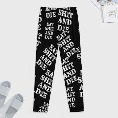 Eat Shit And Die Men's Pajama Pants Lounge Pant Sleepwear PJ Bottoms3