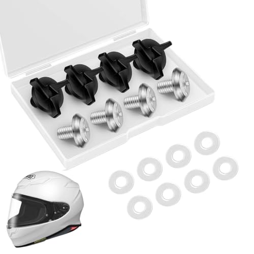 BQRKOTM Lot de 16 Vis de Casque Moto, Vis de Visière de Casque de Moto Vis pour Visière de Casque Accessoires pour Casque de Moto