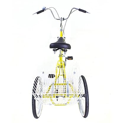 20-Zoll-Dreirad faltbar mit Einkaufskorb Single-Speed-Einfachbedienung Dreirad für Erwachsene Dreirad für ältere Menschen – Bild 8