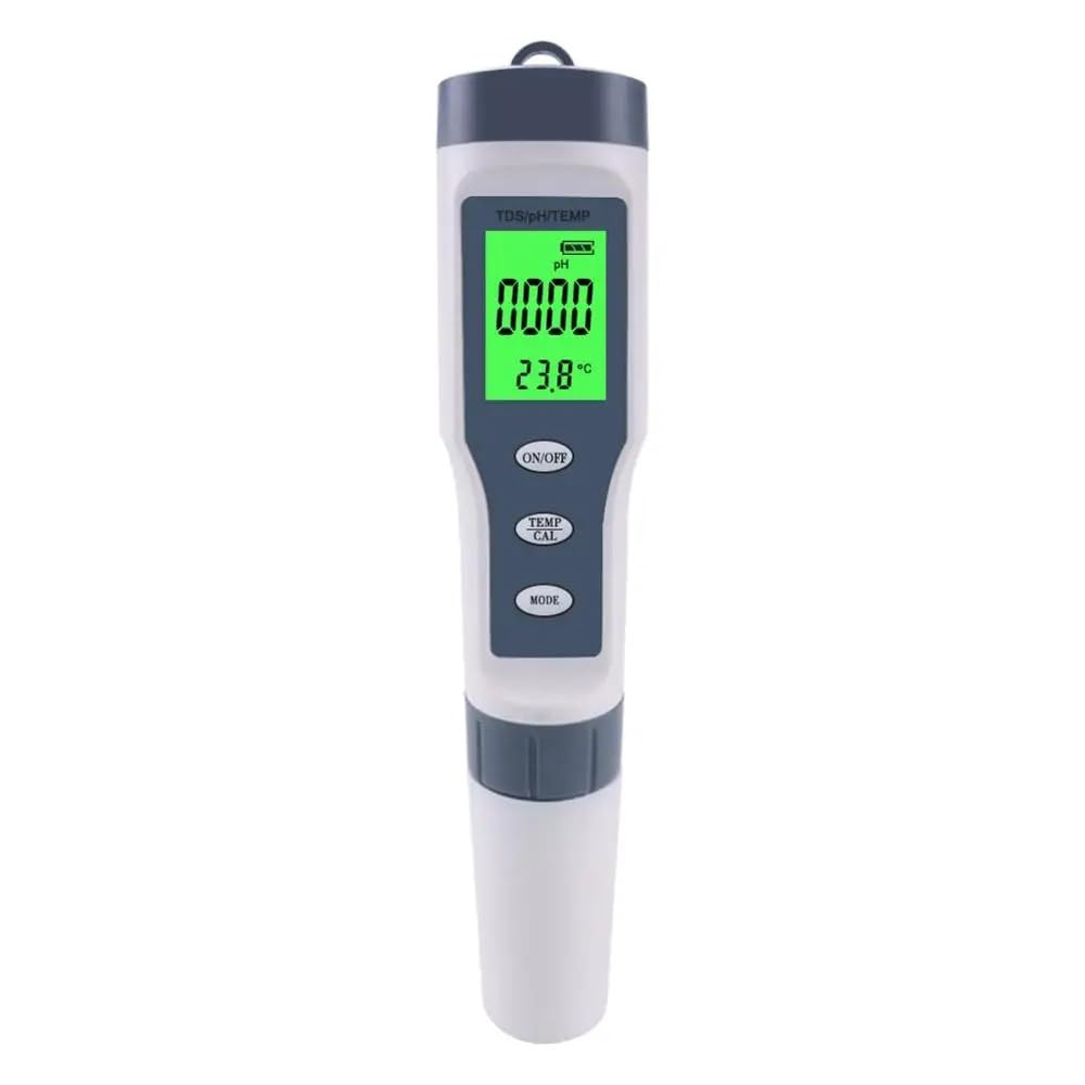 TDS/PH&TEMP 3 en 1 pluma de prueba probador calidad del agua for potable, laboratorio, acuicultura, piscina(Without backlight)
