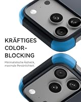 MOFT MOVAS Rahmen Hülle für iPhone 18 Pro Max für MagSafe, Ultra Dünner und Ultra Schutz - TPU-Eck Schutz mit Weiches Veganes Leder，0.75 mm (0.03 in) Slim（Navy Blue + Faded Jeans） – Ansicht 5