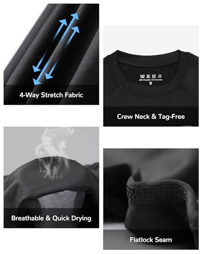 Blueleaf Boys Compression Shirt Short Sleeve Youth Basketball Football Undershirt Kids Quick Dry Athletic Base Layer T-Shirt3