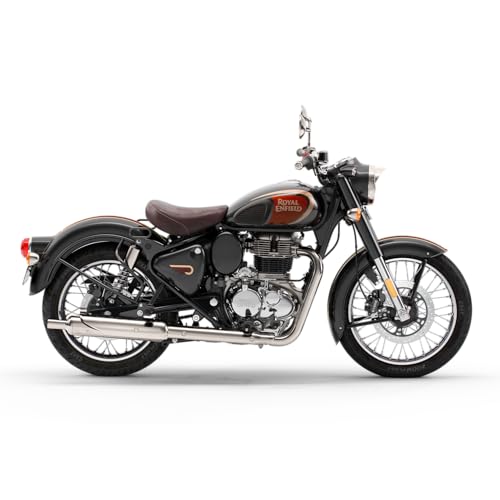 Image of Royal Enfield Classic 350 with Disc & Spoke Wheels Motorcycle (Halcyon Black) Booking for Ex-Showroom Price