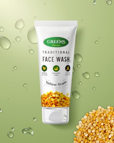 Image of Green's Concept Traditional Yellow Gram Face Wash Clear Acne and Fight against Infection, Natural Face Wash 120ml