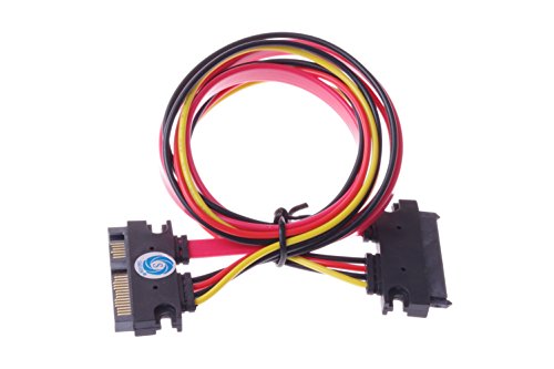 image for SMAKN(TM) 22-pin (7+15) Sata Male to Female Data and Power Combo Exten