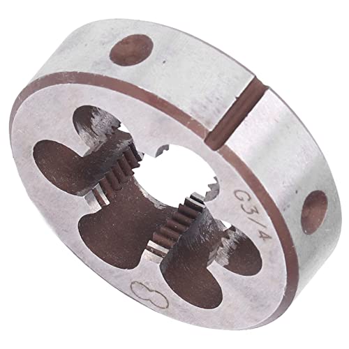 G3/4 Rohrgewindematrize legierter Stahl 55mm Außendurchmesser 6 Späneentfernungsöffnungen für Gewindebohrer hochwertige Schneidmatrize mit robuster Verarbeitung
