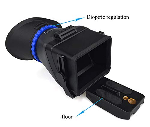 Image of Professional LCD Camera Viewfinder, 3X Magnification, 3-3.2 Inch Screen Compatible, Sunshade Hood for SLR, Mirrorless Cameras