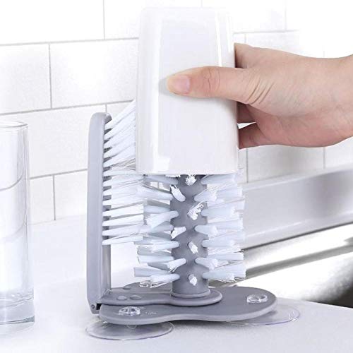 Suction Wall Lazy Cup Brush Glass Clean Brush Kitchen Rotating Water Cup Cup Brush Wash Rotate Cup Cleaning Brush