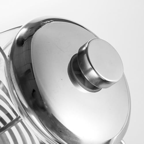 Cafetera de filtro de 600ml resistente al calor con diseño multiusos de plata 4