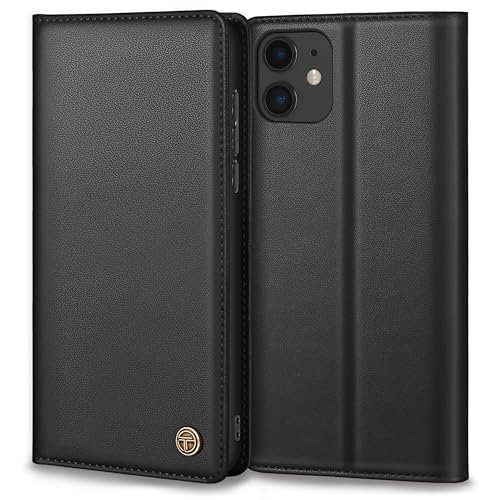 Thorhülle Handyhülle für iPhone 11 Hülle Premium Lederhülle Schutzhülle Tasche für iPhone 11 Hülle Wallet Kartenfach Standfunktion Flip Case für iPhone 11 Klappbar Schwarz