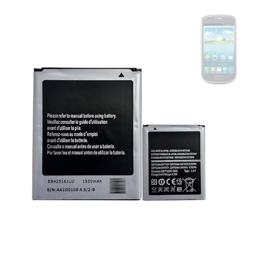 HIGHAKKU Batería de repuesto EB425161LU compatible con Samsung Galaxy Ace 2 i8160/S3 Mini GT-I8160/GT-I8190/Galaxy Trend S7560; Galaxy S DuoS S7562 EB-F1M7FLU