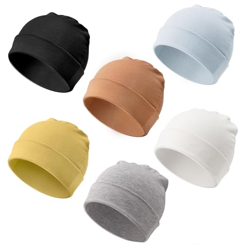 Image of AQOKKA Newborn Baby Hat Infant Beanie Caps Soft Cotton Toddler Hats Newborn Hospital Hat for Baby Boy Girl Kid