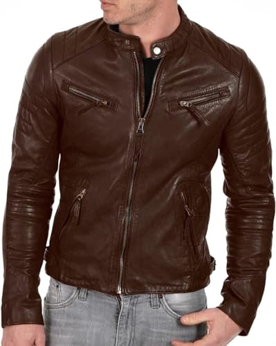 Men's New Zealand Lambskin Leather Classic Open Bottom Jacket2