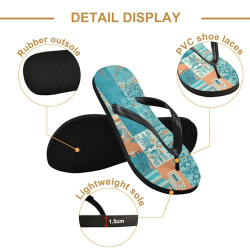 Burbuja Summer Tiles Flip Flops for Women Men, Soft Thong Sandals Rubber Slippers for Pool Beach Essentials3