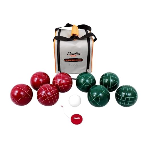 Baden Champions Bocce Ball Set – Official Size 107mm & Official Weight 920g with Carry Case and Measuring Tape