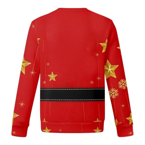 Ugly Christmas Sweater Women Funny 3D Print Pullover Hairy Chest Shirt - image 6