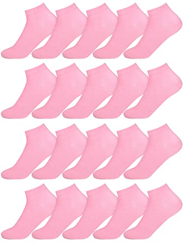 Funtery 20 Pairs Pink Purple Ankle Socks for Girls Breathable Low Cut No Show Pastel Socks