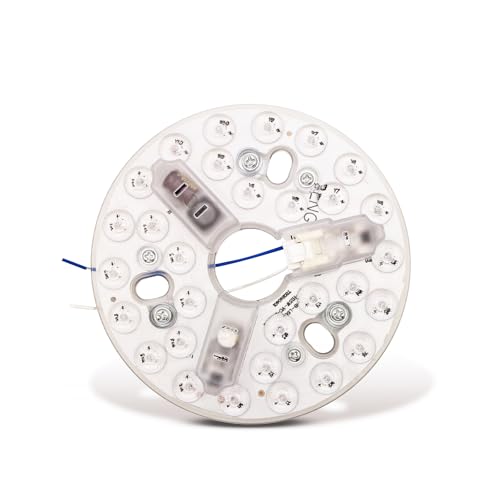Rvluw Lámpara LED para ventilador de techo, bombilla de repuesto redonda, para lámparas de techo