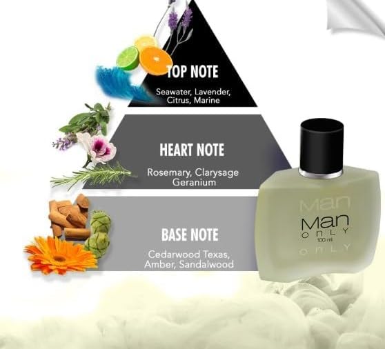Image of FRASIYON Man Only Perfume for Men | 100ml | Premium Long Lasting Fragrance | Day & Night Wear Apparel Perfume Spray | Bold & Fresh Scent