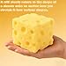 2Pcs ﻿Yellow Cheese Squeeze Toy, Soft Cheese Squishy Toy, Rebounding Sensory,Help for Relax,Focus, Sensory Cheese for & Adults, Cheese Cubes Squishy Toys,Stress Balls for Adults (2 in)
