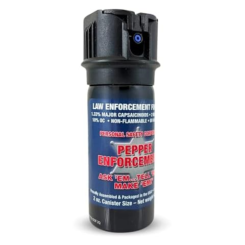 2 oz. Fogger Pepper Spray for Self Defense - Maximum Police Strength 10% OC Fog Formula, Emergency Personal Protection, Flip Top Safety for Quick and Accurate Aim Cover