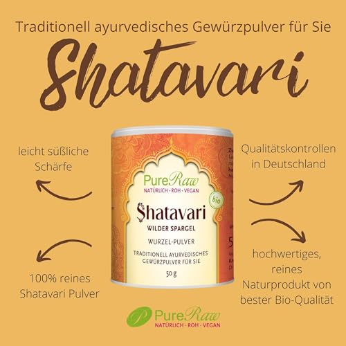 Shatavari Puder Bio – Vegan und Rohkost-Qualität aus Indien