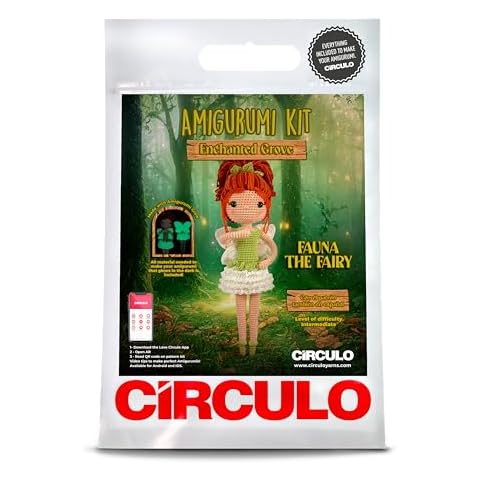 CIRCULO Amigurumi Crochet Kit - Enchanted Grove - All Included, Easy Instructions - Crochet Kit for Intermediate - Crochet Set - Character, Premium Amigurumi Yarn for Crocheting – Fauna The Fairy Cover