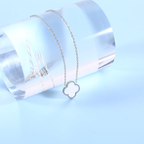 3 PC Set 18K Gold Plated Clover Necklace Dainty Four Leaf Clover Necklaces For Women Mothers Day Gift Birthday Valentine's Day Charm Necklace3