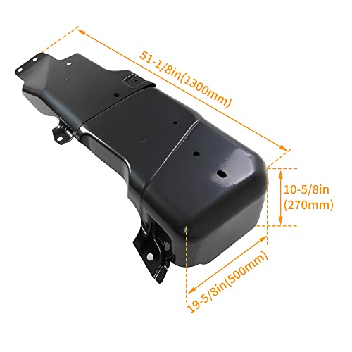 HECASA Fuel Tank Skid Plate Compatible with 2007-2018 Jeep Wrangler JK Black Replacement for 52059743AJ (NN1429)
