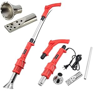 Elektrische onkruidverdelger, brandend gras en houtskool 2-in-1 thermische onkruidstok, 2000W sterke onkruidverdelger…