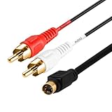 Cmple - S Video Cable 75 ft SVHS 4-PIN Video Cable Mini Din S-Video Cord for Home Theater, Camcorder, DSS Receiver, DVD Player- Black