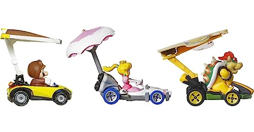 Hot Wheels Super Mario Character Car 3-Packs with 3 Character Cars in 1 Set, Gift for Kids & Collectors Ages 3 Years Old & Up - Image 4