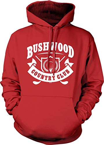 Hoodteez Bushwood Country Club Hooded Sweatshirt, XL Red